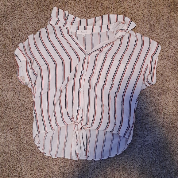 Red white and blue striped shirt - Picture 1 of 2